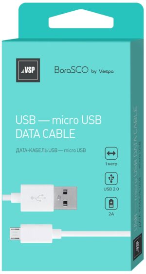 Дата-кабель USB - micro USB, 2A 1м с удлиненным коннектором 1