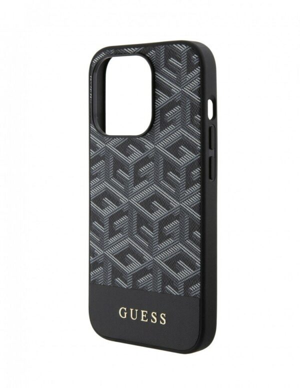 Guess для iPhone 15 Pro Max чехол PU G CUBE Hard Black (MagSafe) 1