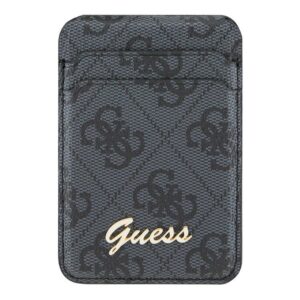 Guess магн. бумажник Wallet Cardslot MagSafe PU 4G Script metal logo Black 1