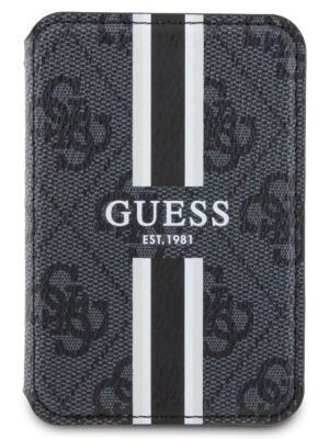 Guess магн. бумажник Wallet Cardslot MagSafe PU 4G Stripes Black 1