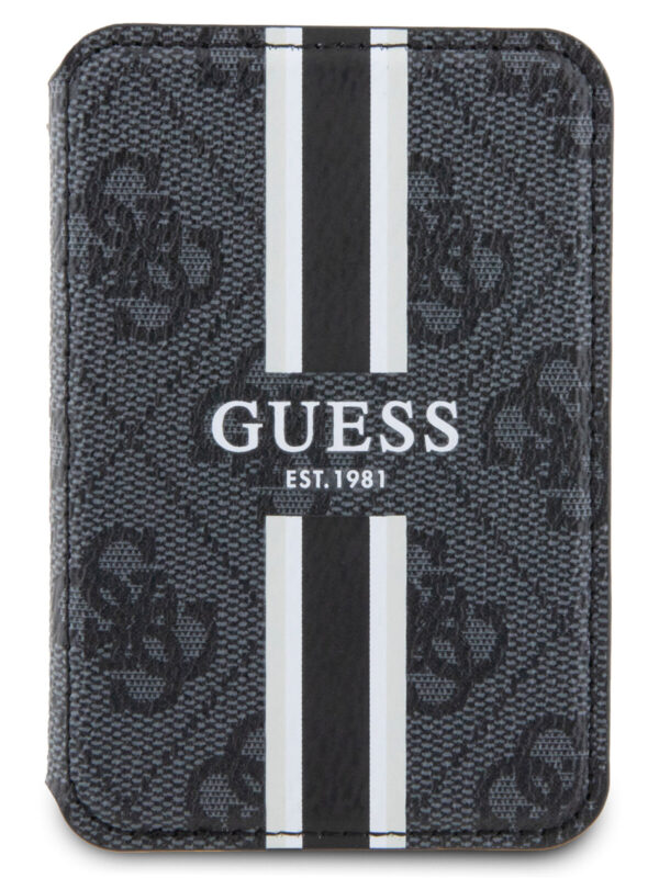 Guess магн. бумажник Wallet Cardslot MagSafe PU 4G Stripes Black 1