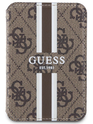 Guess магн. бумажник Wallet Cardslot MagSafe PU 4G Stripes Brown 1