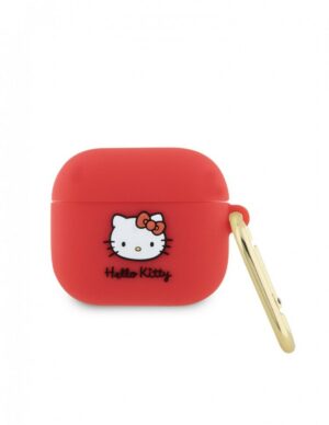 Hello Kitty для Airpods 3 чехол Liquid silicone 3D Rubber Kitty Head Fuchsia 1