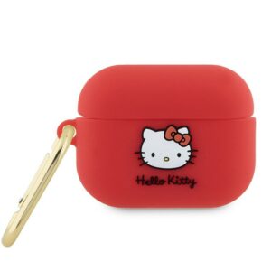 Hello Kitty для Airpods Pro 2 чехол Liquid silicone 3D Rubber Kitty Head Fuchsia 1