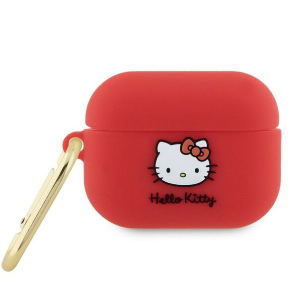 Hello Kitty для Airpods Pro чехол Liquid silicone 3D Rubber Kitty Head Fuchsia 1