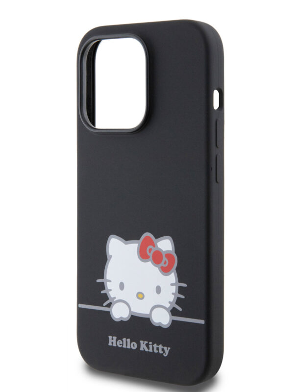 Hello Kitty для iPhone 14 Pro чехол Liquid silicone Dreaming Kitty Hard Black 1