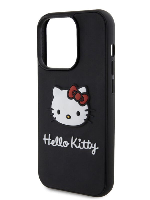 Hello Kitty для iPhone 15 чехол 3D Rubber Kitty Head Hard Black 1