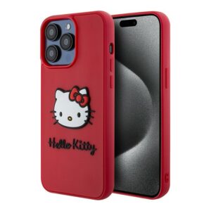 Hello Kitty для iPhone 15 Pro Max чехол 3D Rubber Kitty Head Hard Magenta 1