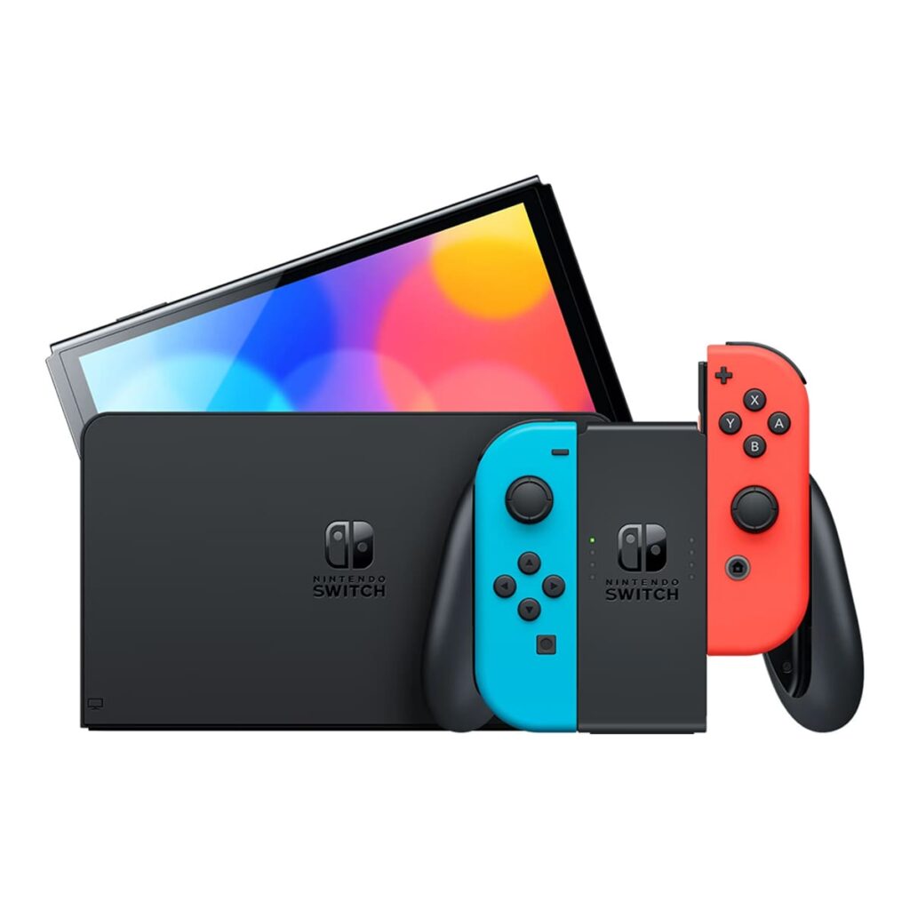 Игровая приставка Nintendo Switch OLED 64 ГБ+игры, неоновый синий/неоновый красный 1 Игровая приставка Nintendo Switch OLED 64 ГБ+игры, неоновый синий/неоновый красный 1