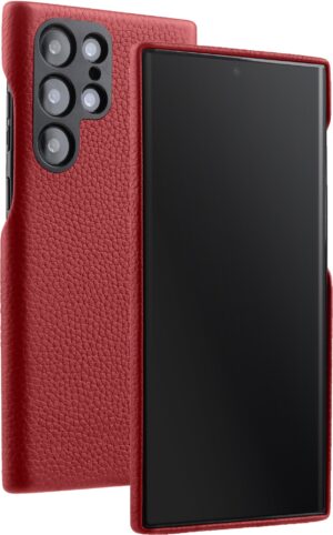Кожаный чехол накладка Melkco SC для Galaxy S23 Ultra Бордовый 1