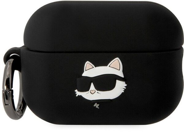 Lagerfeld для Airpods Pro 2 чехол Silicone case with ring NFT 3D Choupette White 1