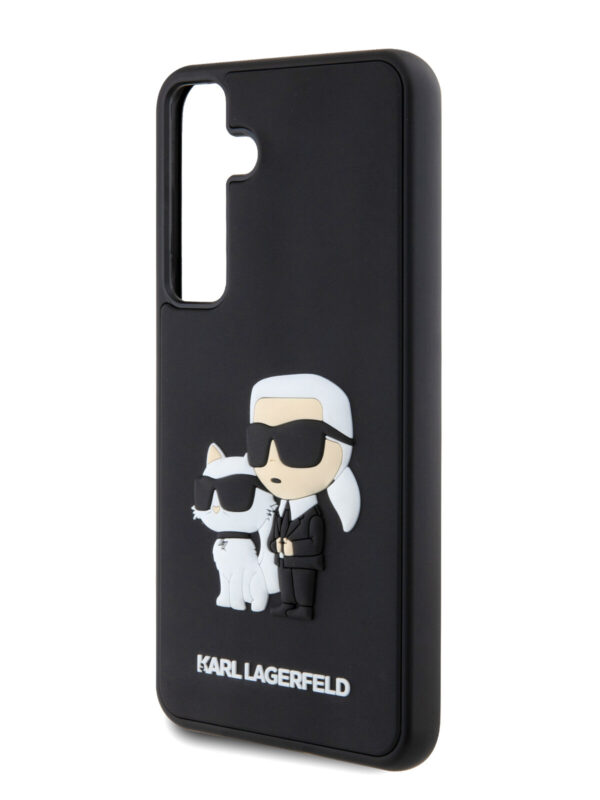 Lagerfeld для Galaxy S24 чехол 3D Rubber NFT Karl & Choupette Hard Black 1