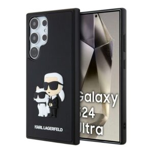 Lagerfeld для Galaxy S24 Ultra чехол 3D Rubber NFT Karl & Choupette Hard Black 1