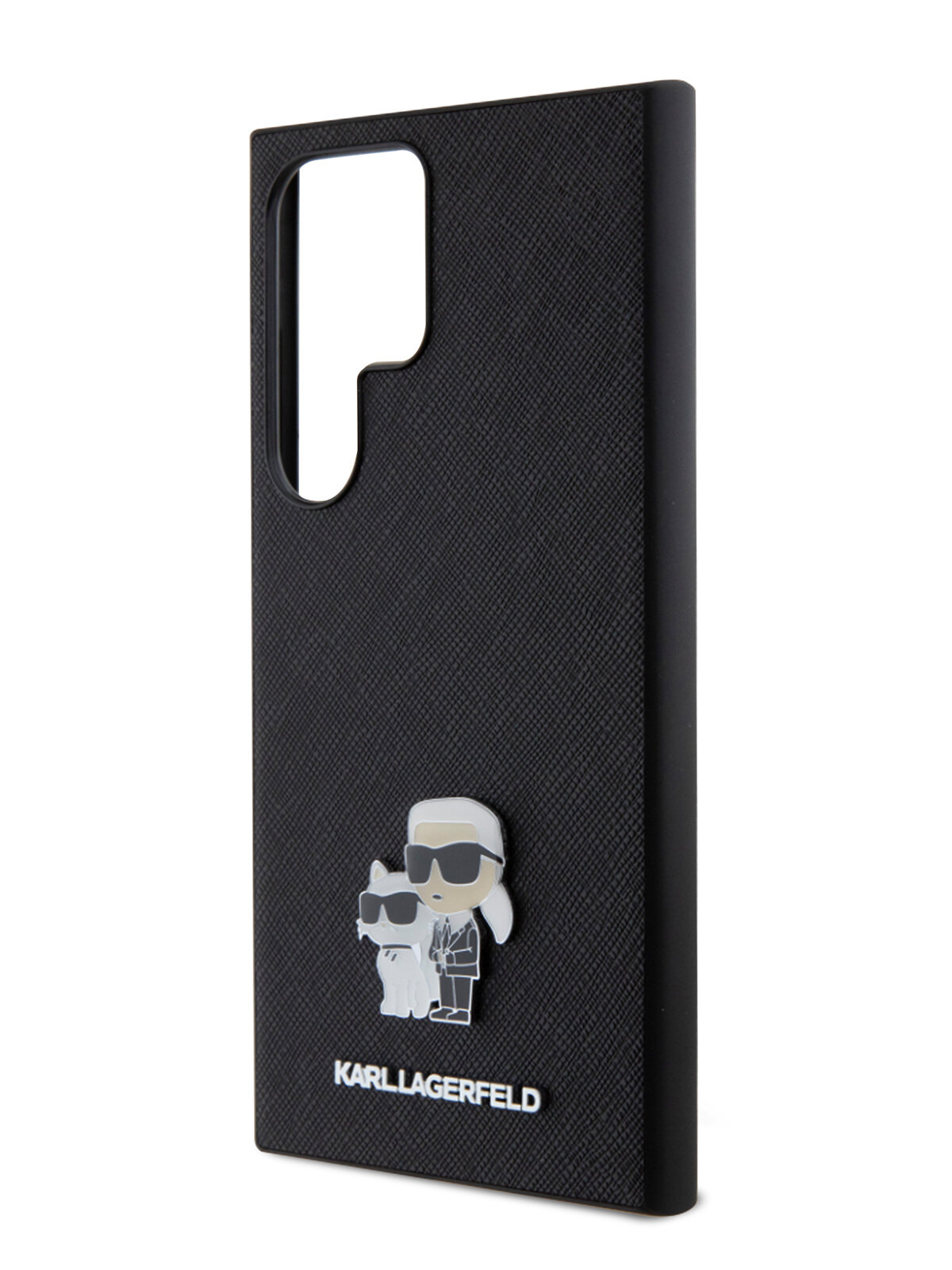 Lagerfeld для Galaxy S24 Ultra чехол GripStand PU Saffiano NFT Karl & Choupette metal Hard Black 1 Lagerfeld для Galaxy S24 Ultra чехол GripStand PU Saffiano NFT Karl & Choupette metal Hard Black 1