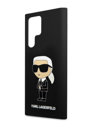 Lagerfeld для Galaxy S24 Ultra чехол Liquid silicone NFT Karl Ikonik Hard Black 1