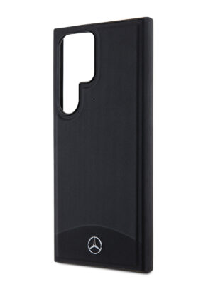 Mercedes для Galaxy S24 Ultra чехол Leather Textured and Smooth Hard Black (MagSafe) 1