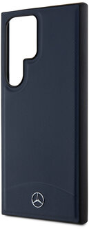 Mercedes для Galaxy S24 Ultra чехол Leather Textured and Smooth Hard Navy (MagSafe) 1