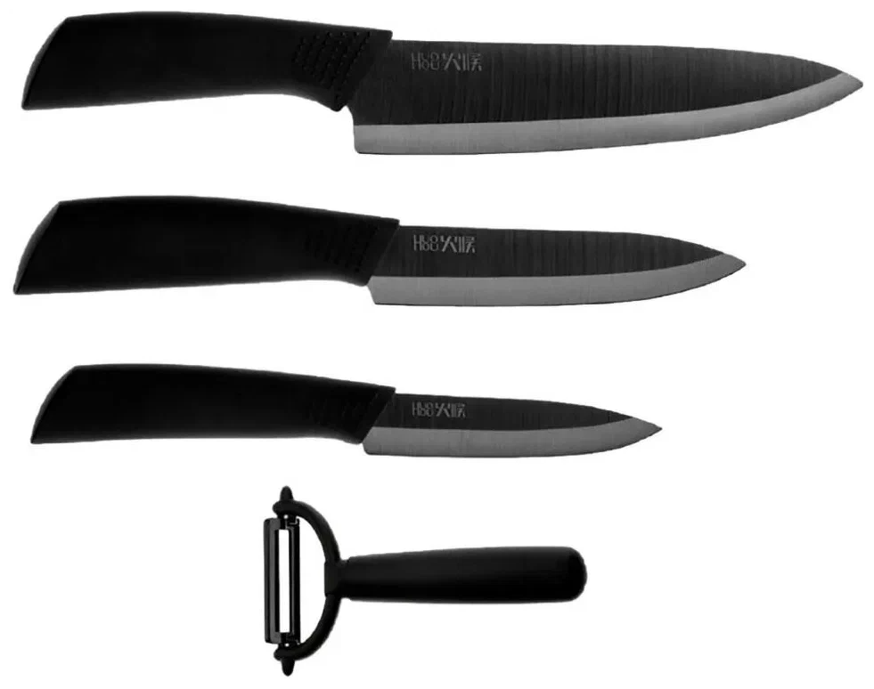 Набор ножей керамических Xiaomi HuoHou Nano Ceramic Knife HU0010 Black 1 Набор ножей керамических Xiaomi HuoHou Nano Ceramic Knife HU0010 Black 1