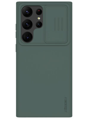 Nillkin для Galaxy S23 Ultra чехол CamShield Silky Silicone Deep Green 1