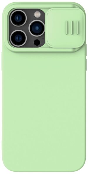 Nillkin для iPhone 14 Pro Max чехол CamShield Silky Magnetic Silicone Mint Green 1