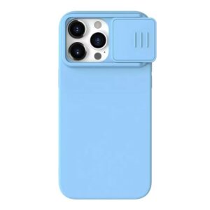 Nillkin для iPhone 15 Pro чехол CamShield Silky Magnetic Silicone Blue Haze 1