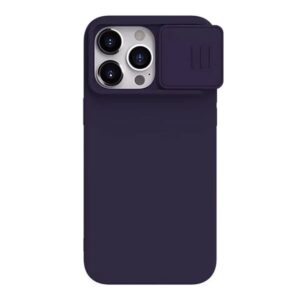 Nillkin для iPhone 15 Pro Max чехол CamShield Silky Magnetic Silicone Dark Purple 1