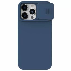 Nillkin для iPhone 15 Pro Max чехол CamShield Silky Magnetic Silicone Midnight Blue 1