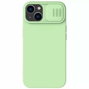 Nillkin для iPhone 15 Pro Max чехол CamShield Silky Magnetic Silicone Mint Green 1