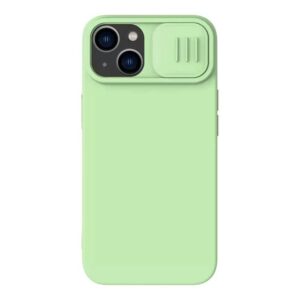 Nillkin для iPhone 15 Pro Max чехол CamShield Silky Silicone Foggy Green 1