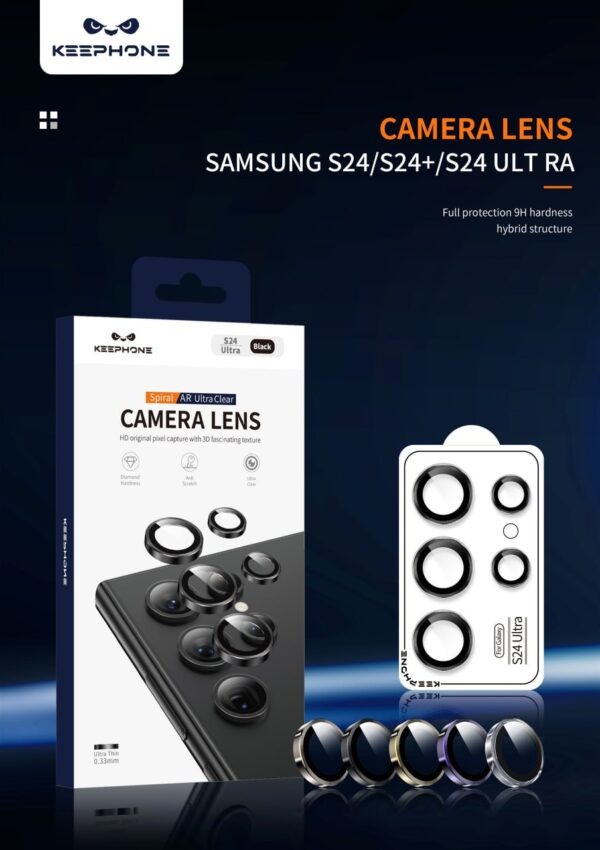 Защитнoe cтекло д/камеры Keephone KP-SPL004  Samsung S24 black 1