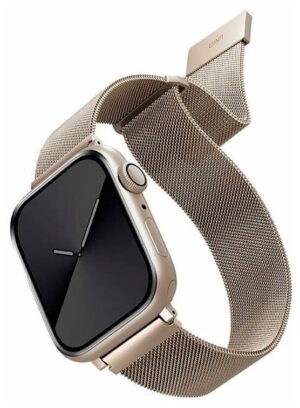 Ремешок Uniq для Apple Watch 45/44/42 mm Dante Strap Mesh Steel Starlight 1