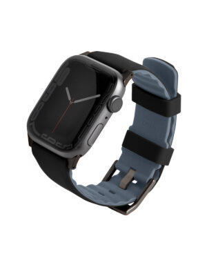 Uniq для Apple Watch 49/45/44/42 mm ремешок Linus Airosoft silicone strap Black 1