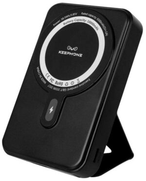 Внешний аккумулятор/Magnetic Power Bank Keephone PB-15 Snap Stand 10000mAh black 1