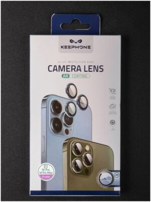 Защитнoe cтекло д/камеры Keephone KP-SPL010  iP14Pro/iP14Pro Max purple 1