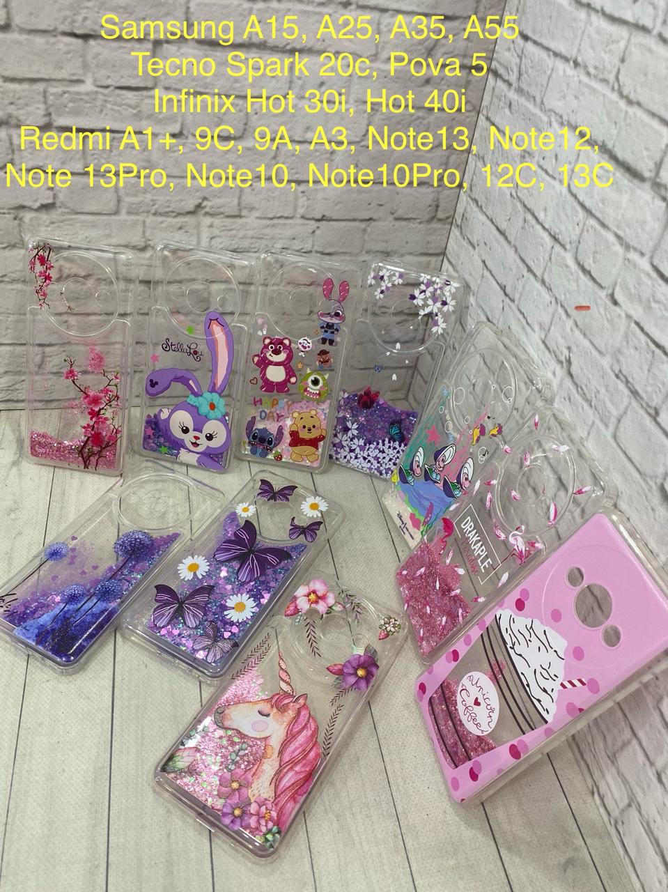 Двухслойный чехол-накладка для Xiaomi Redmi Note 13 Pro 4G с жидким гелем и блестками Mix 1 Двухслойный чехол-накладка для Xiaomi Redmi Note 13 Pro 4G с жидким гелем и блестками Mix 1