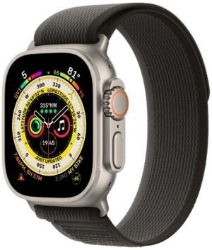 Apple Watch Ultra 49 мм Titanium Case Cellular, титановый/серый Trail Loop 1