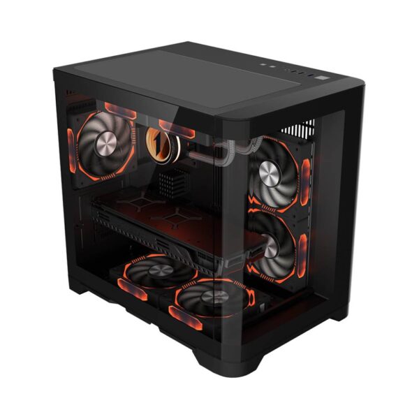 Корпус 1STPLAYER UVIEW UV5 Black (UV5-BK) / mATX 1