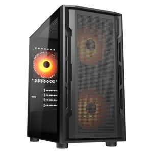 Корпус Cougar Uniface Mini RGB 2х140mm + 1x120mm ARGB Fan, ARGB Fan Hub, без БП, черный, mATX 1