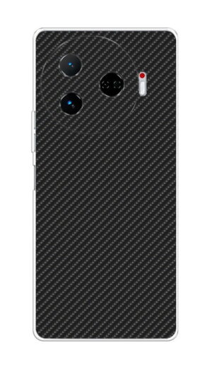Силиконовый чехол для Tecno Camon 30 под карбон черный 1