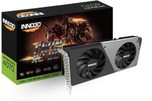 Видеокарта INNO3D RTX 4070 Twin X2 (N40702-126X-185252N) RTX4070, HDMI, DP*3, 12G,D6X 1