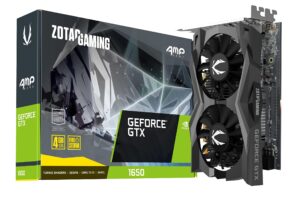 Видеокарта Zotac GeForce GTX 1650 AMP Core (ZT-T16520J-10L) 4Gb, 128bit, GDDR6, DVI-D, HDMI, Display 1