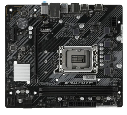 Материнская плата ASRock H610M-H2/M.2 D5, Socket 1700, Intel®H610, 2xDDR5-4800, HDMI+HDMI, 1xPCI-Ex1 1 Материнская плата ASRock H610M-H2/M.2 D5, Socket 1700, Intel®H610, 2xDDR5-4800, HDMI+HDMI, 1xPCI-Ex1 1
