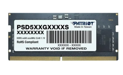 Оперативная память DDR5 16Gb 5600MHz Patriot PSD516G560081S Signature RTL PC5-44800 CL46 SO-DIMM ECC 1 Оперативная память DDR5 16Gb 5600MHz Patriot PSD516G560081S Signature RTL PC5-44800 CL46 SO-DIMM ECC 1
