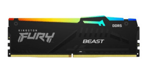 Оперативная память Kingston 8GB DDR5 5600MT/s DIMM CL40 FURY Beast RGB 1