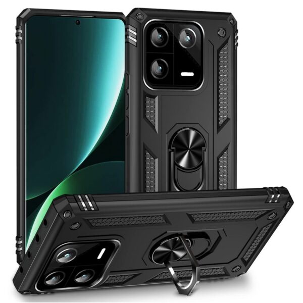 Противоударная накладка Armor Case с кольцом для Xiaomi Redmi 13 черный 1