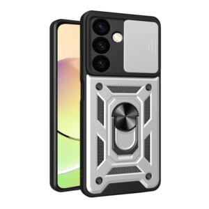 Противоударная накладка Armor Case с кольцом для Xiaomi Redmi 13 серебристый 1