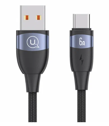Кабель USB/Type-C USAMS US-SJ631 U85 6A 2m black 1 Кабель USB/Type-C USAMS US-SJ631 U85 6A 2m black 1