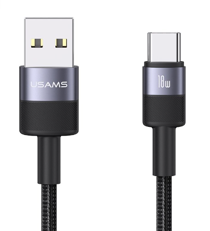 Кабель USB/Type-C USAMS US-SJ718 3A Aluminum Alloy 1.2m tarnish 1 Кабель USB/Type-C USAMS US-SJ718 3A Aluminum Alloy 1.2m tarnish 1