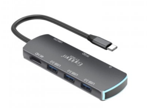HUB USB-C Earldom ET-W20 8in1 silver 1