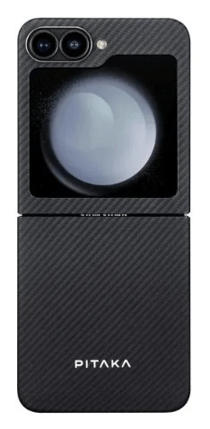 Чехол PITAKA MagEZ Case 5 для Samsung Flip 6, черный/серый (Black/Grey Twill) 600D 1